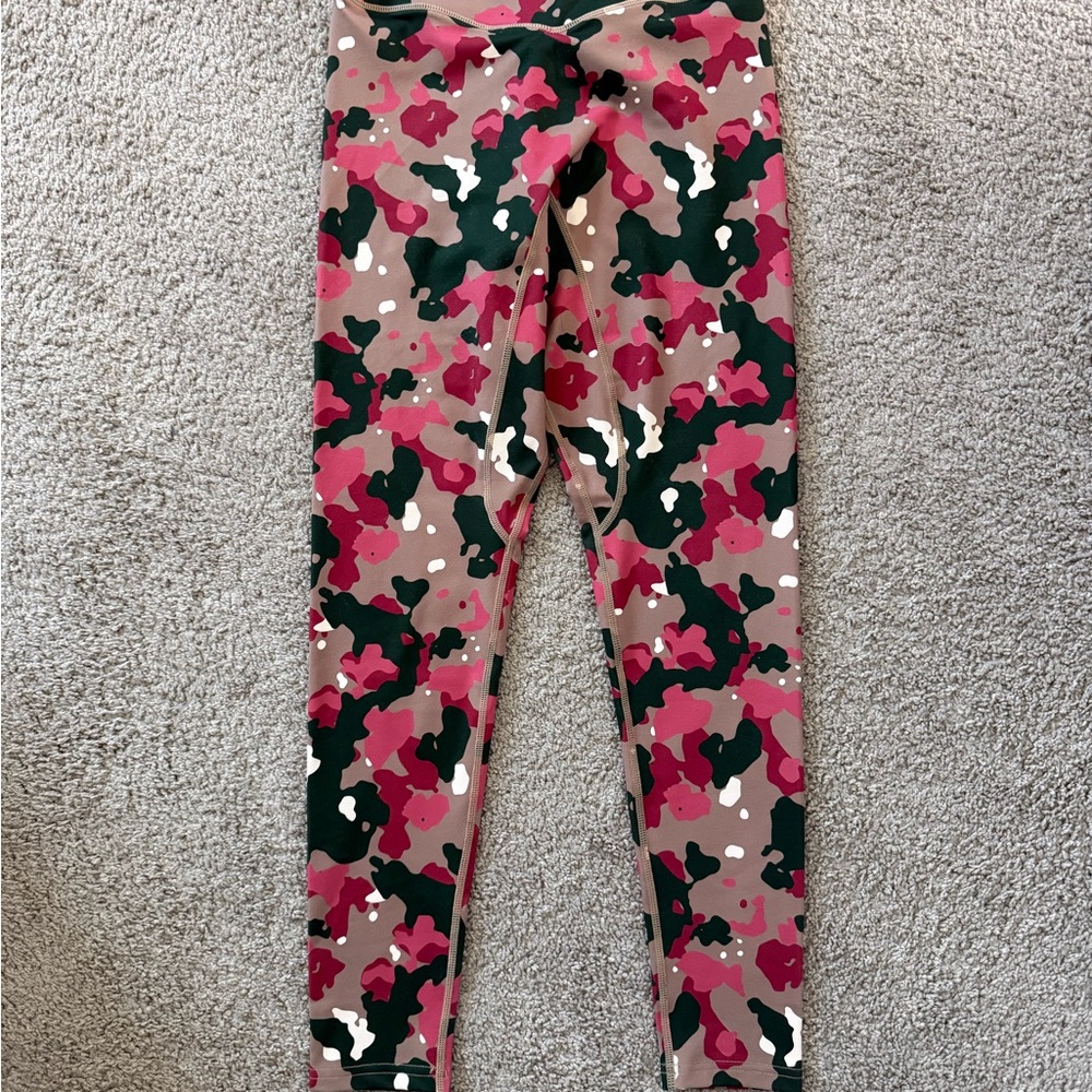 Balance Athletica Pink & Green Camo Leggings